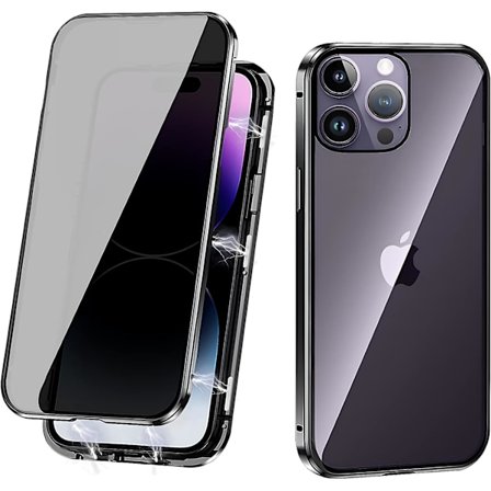Personvern dobbelt magnetisk etui iPhone 11 svart svart