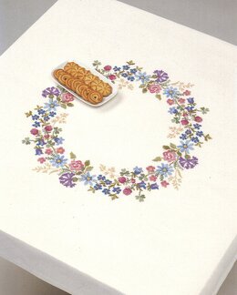 Broderikit Duk Blomsterkrans - Aida - Oehlenschläger