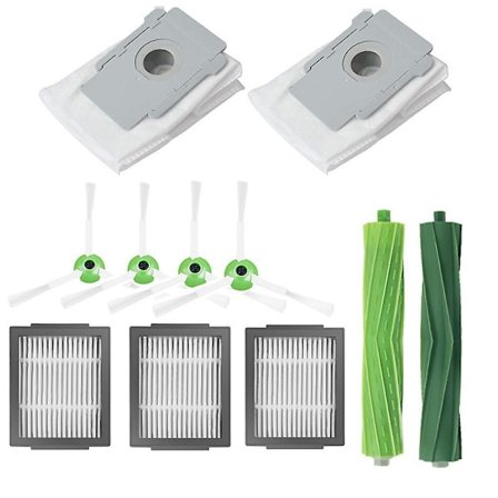 Tilbehør Dele Kompatibel Med Irobot Roomba I7 I7+/i7 Plus E5 E6 E7 Støvsuger, Udskiftningsfiltre Og Børster Sæt Til Robotstøvsuger