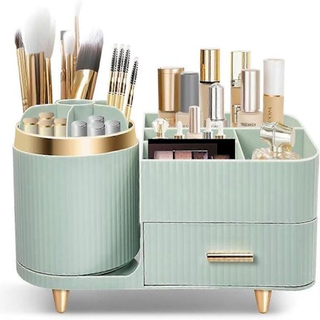 Makeup Cosmetic Organizer, 360 Rotating Multifunctional Cosmetic Storage, Beauty Organizer for Vanity