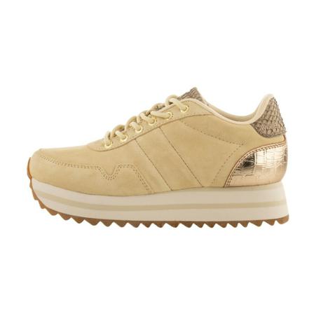 Woden Nora III Croco Heel Payauau Gul, Dame Sneakers, Størrelse: 42 EU