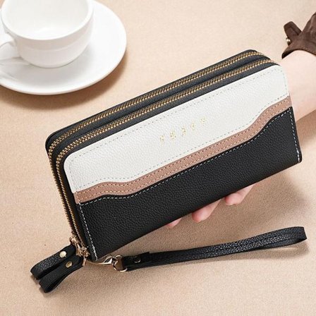 Dame Lommebok Lang Veske SVART