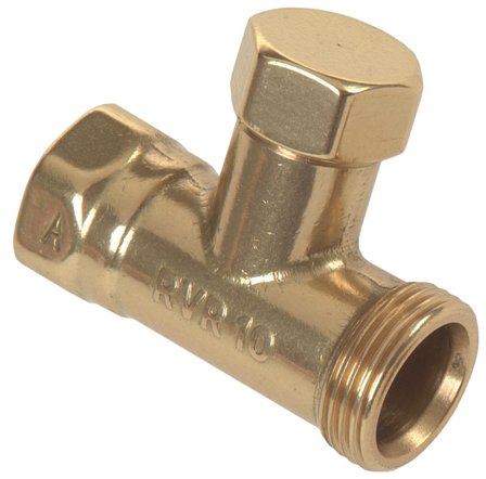 MMA RVR 15P Paluuventtiili kiillotettu messinki M26 x 1.5, Lämmitys