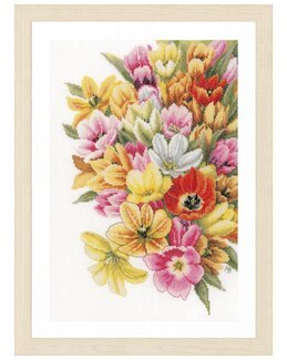 Stickpackung Bild Sommerblumen