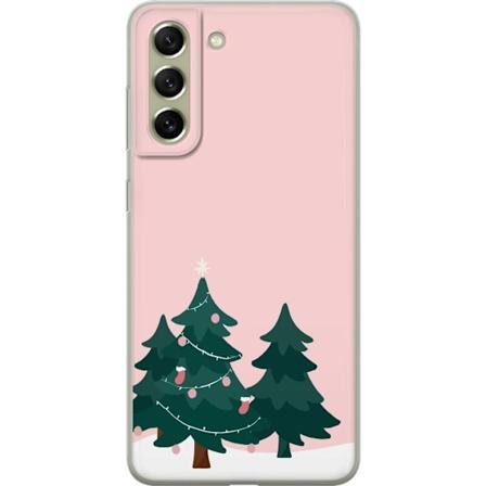 Samsung Galaxy S21 FE 5G Genomskinligt Skal Granar God Jul