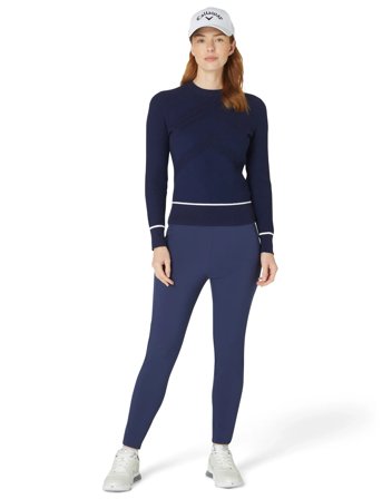 Callaway Chev Sweater With Tipping - Navy - M