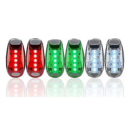 6 stk Sykkel LED Sikkerhetslys, Navigasjonslys For Båter Kajakk, 3 Typer Blinkende Modus, Vanntett Enkelt [DB]