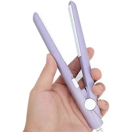 Matkakokoinen hiusten suoristusrauta, 4 väriä, 2 in 1 mini keraaminen hiusten suoristusrauta turmaliinilevy kauneus litteä rauta kiharrin lämmitys (