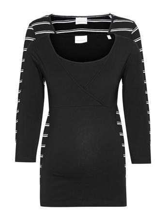 Mllea Org Tess Mix 3/4 Top Nf 2 Pack A. Black Mamalicious