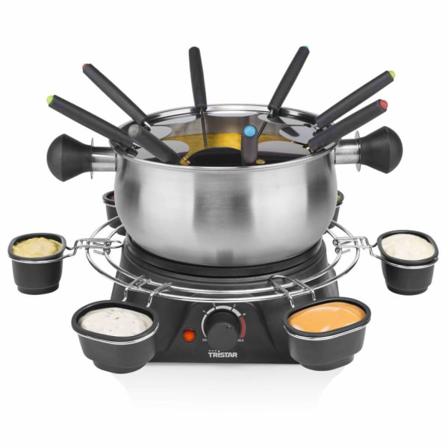 Tristar Fondueset För Familj 1400 W 1,3 L Rostfritt Stål Silver Silver