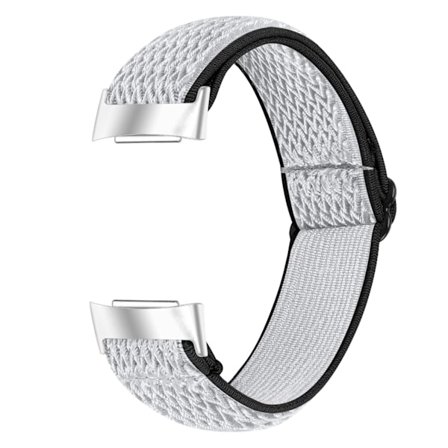 Fitbit Charge 5 armband i nylon grå/svart