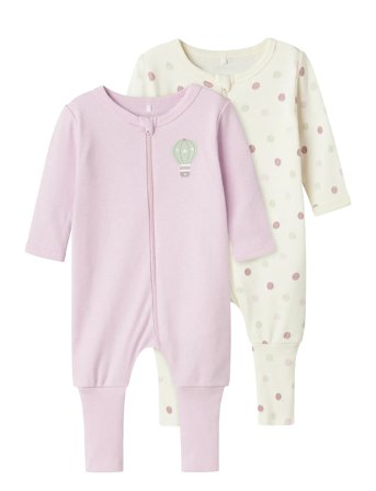 name it | Nbfnightsuit 2P Zip Ff Jet Dot Noos | 68