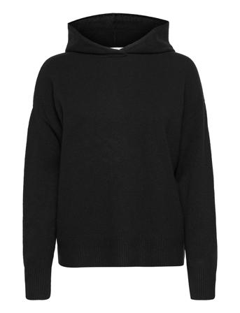 Slfnovah Ls Knit Hoodie B Black Selected Femme