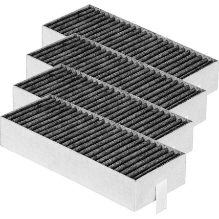 4 kpl aktiivihiilisuodatinta liesituulettimen kanteen Siemens Hz9vrcr0 17004796 / Bosch Hez9vrcr0 17004805 / Neff Z821vr0 17004806, Gaggenau CA282111