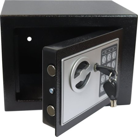 Kvalitets pengeskab med talkombinationsdisplay