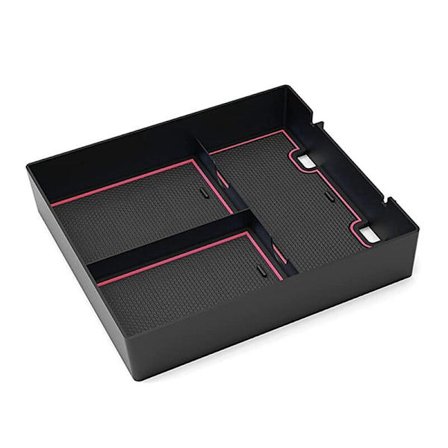 Center Console Organizer för R1T R1S 2022 Armrest Förvaringslåda Insatsbricka Sekundära Interiörtillbehör, Röd