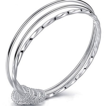 Fashion Women Jewelry Solid 925 Sterling Silver Bangle Bracelet G