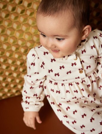 Minymo Dress Ls Aop - White - 80