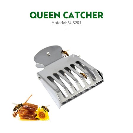 2 stk. birøktutstyr rustfritt stål dronningbur rustfritt S