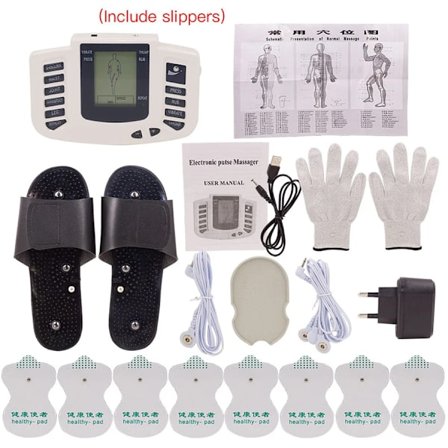 Elektrisk Massagestimulator Helkropp Avslappnande Massageapparat Puls Tens Akupunktur Elektrod Ryggmassageador