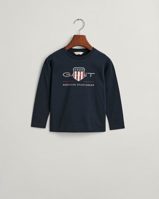 GANT - Kids Longsleeve med Archive Shield-logo evening blue