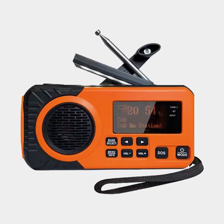 Nödradio med DAB+/FM och solcell