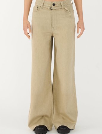 Tomorrow Trw-Arizona Belted Jeans Wash Origi - Khaki green - 32