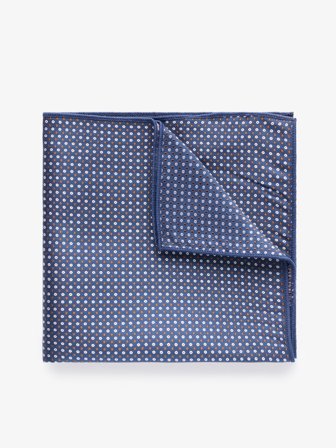 John Henric Men's Dunkelblaues Einstecktuch Gepunktet Size Onesize