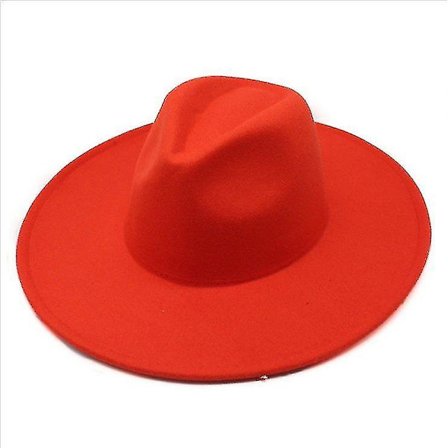 Lämmin talvinen klassinen leveälierinen fedorahattu mustavalkoinen villahatut miehille naisille rypistettävä talvihattu