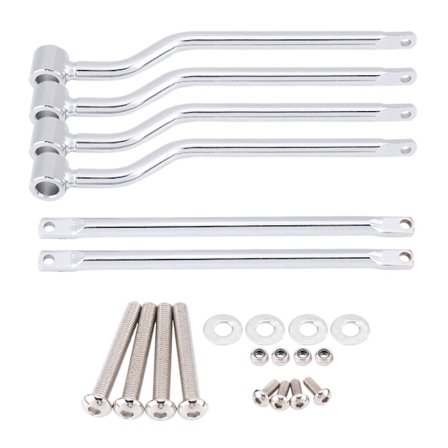 Motorcykel Sadelväska Stödfästen Kit för Honda Suzuki Yamaha Kawasaki Silver