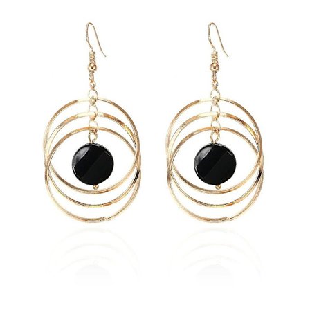 Guld Triple Circle Hoop Drop Örhängen