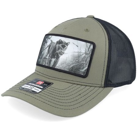 Calza Pennello - Grön trucker Keps - Black Panther Big Patch Loden/Black Trucker @ Hatstore