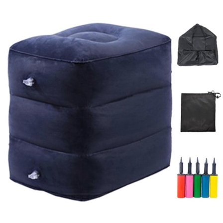 Ilmatäytteinen lentokoneen jalkatuki, korkeussäädettävä, kulutusta kestävä, erittäin pehmeä matkajalkatuki, lentokoneen istuimen jatke - Täydellinen