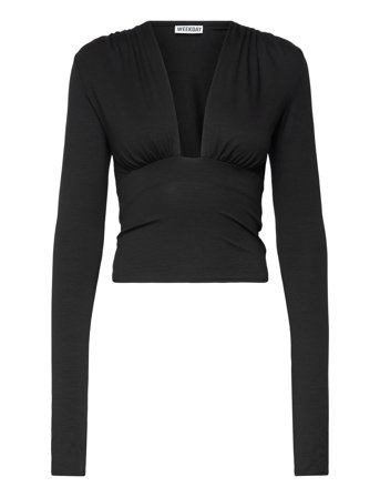 Weekday Long Sleeve Top - Black - M