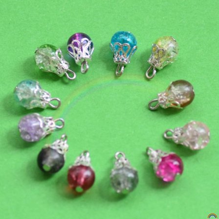 10 st Hängande Charm Bail Beads Nyckelring