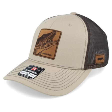 Skillfish - Beige trucker Keps - Grisjävel Laser 112 Split Khaki/Coffee Trucker @ Hatstore