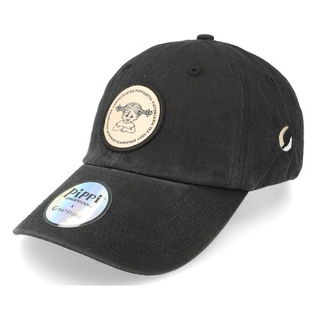 Pippi Longstocking - Pippilotta Black/Sand Dad Cap Unconstructed Black Cap - @ Hatstore