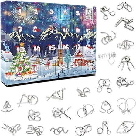 Adventskalender 2025 Metallpuslespill for barn Julekalendere for nedtelling for kvinner menn voksne
