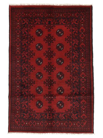 Medallón Pequeño Afghan Fine Alfombra 99X151 Lana