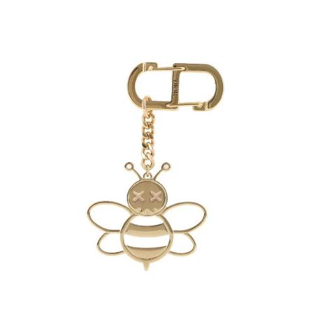 Dior Vintage, Pre-owned Metal key-holders Geel, Dames, Maat:ONE Size