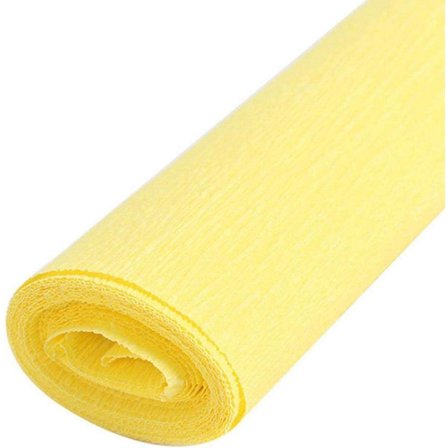Kreppipaperi Värillinen paperi Kimppu Lahjapaperi Floristille Kimppujen DIY-kääre 50*250cm vaaleankeltainen 1 kpl