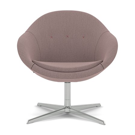 Varier Furniture Kokon Club - Pink Wool - Chrome base