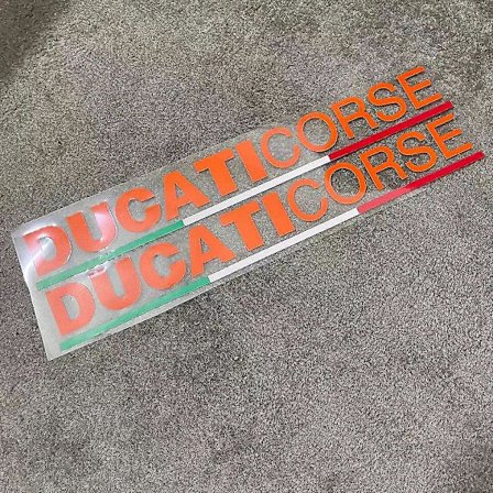 Monivärinen moottoripyörän vinyylitarra heijastava Ducati 848 1199 1098 S 899 -logo runko polkimet sivupaneelit Italian lippu Ducati Corse