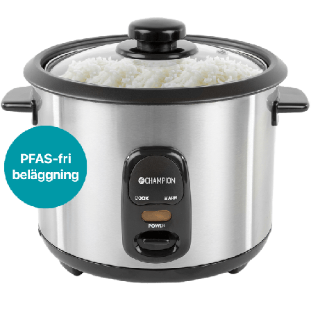 Champion Nordic Riskokare Ceramic 1,5l Köksmaskiner Silver