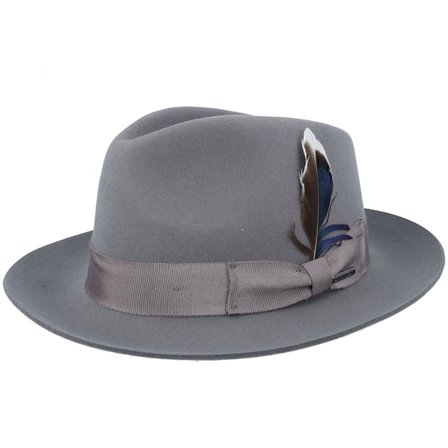 Stetson - Grigio fedora Cappello - Woolfelt/Cashmere Stone Fedora @ Hatstore