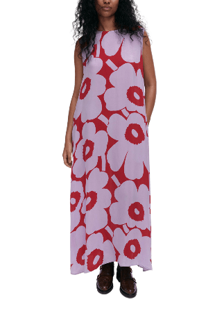 Marimekko Migot Unikko Klänningar Dam Röd 34