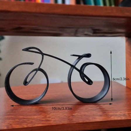 Minimalistisk Cykel Skulptur i Akryl - Cykel Ornament Persona