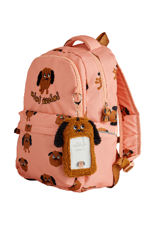 Mini Rodini Doggies aop school backpack Ryggsäckar Unisex Rosa ONESIZE