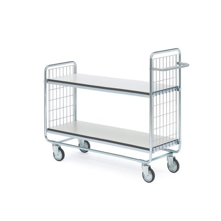 Hyllevogn ESD utførelse, 2 hyller, 1380x460x1120 mm