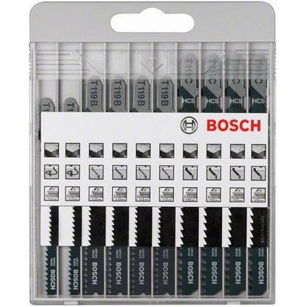 Bosch 2607010629 Basic for Wood Sticksågsbladsats 10 delar, Såga